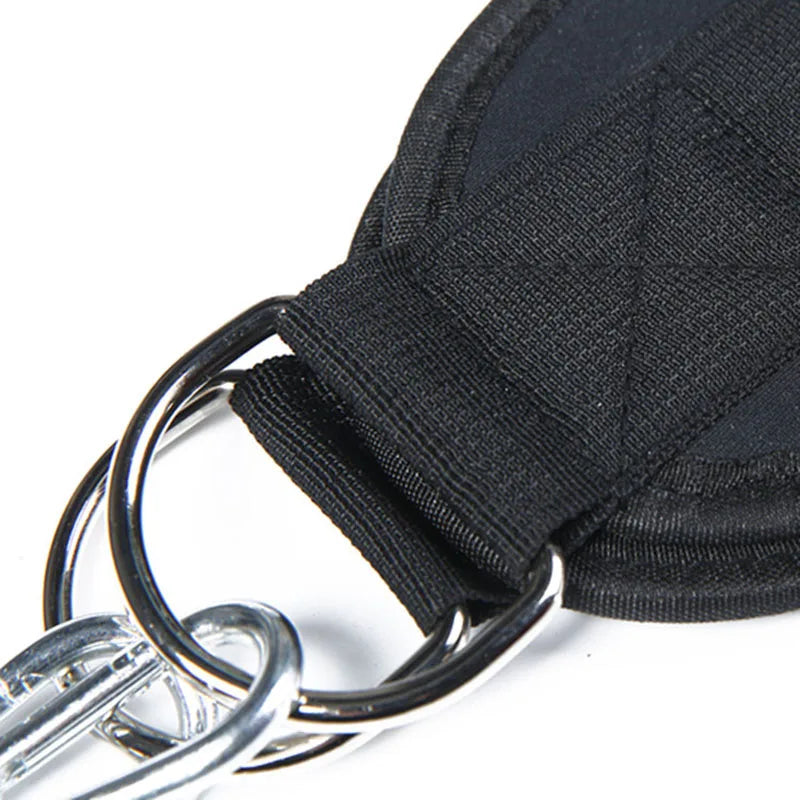 Pull-Up Belt Weighted Dip Belt with Chain Double D-Ring Weightlifting Back Support Strap Home Gym Equipment Waist Belt