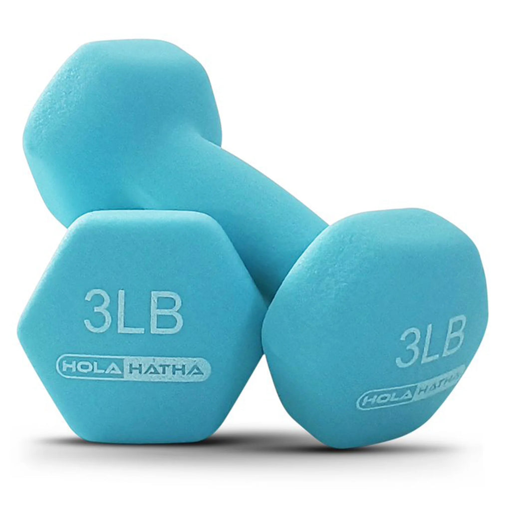 Neoprene Dumbbell Free Weight Set - with Rack - 6 Piece, 2-5 Lb, Red/Blue