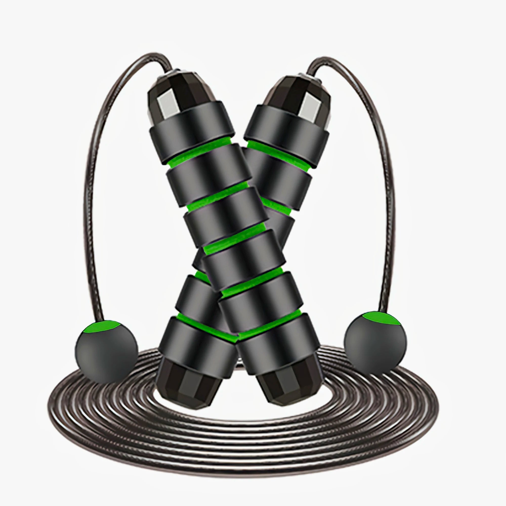 Adjustable Tangle-Free Speed Jump Rope with Ball Bearings and Foam Handles for Home Fitness and Body Slimming Workouts