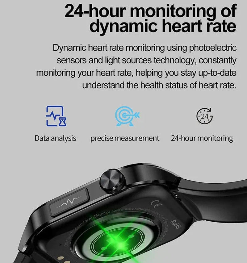Health Monitoring Smartwatch for Seniors – Blood Pressure and Sugar Tracking